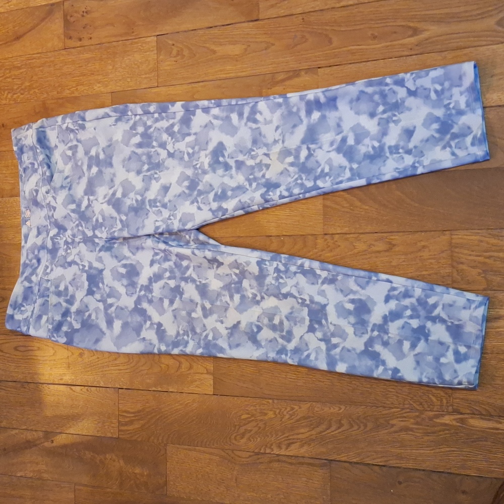 Adidas tie dyed print pants with front and back pockets